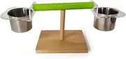 HOLIDYOYO Parrot Activity Climbing Stand with Food Bowl Rack Bird Perch for Parrots Cockatiels and Parakeets Encourages Exercise and Coordination for Bird Cages