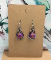1.5 Inch Silver-tone Earring Teardrop Set Dangle Drop Hook New Free Ship 2891