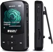 RUIZU 64GB Clip MP3 Player with Bluetooth 5.3, Portable Music Player for Sports Running, Voice Recorder, FM Radio, Pedometer, Digital Audio Shuffle Resume Playback, Support 128GB Micro SD Card, Black