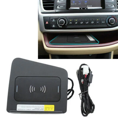 Wireless Car Charger Phone Fast Charging Pad Mat For Toyota Highlander 2014-2019