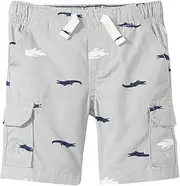 [Carter's] Print Canvas Shorts - Gray