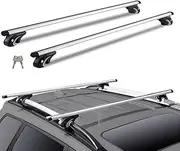 VEVOR Roof Rack Cross Bars, 137 cm Aluminum Roof Rack Crossbars, Fit Existing Raised Side Rail with Gap, 200 lbs Load Capacity, Adjustable Crossbars with Locks, for SUVs, Sedans, and Vans