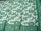 Silk Square Tablecloth 44 x 44" Zuzka Fabricology Designer Floral silk Green