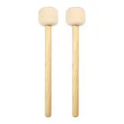 2 Pcs Drum Sticks Mallets Wool Felt Head Drumstick Drumsticks for