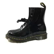 NEW! DR MARTENS 1460 Black Patent Leather Boots Sz 6 SRP $170