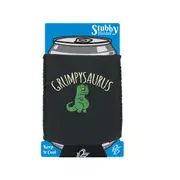 Animal Grumpysaurus Dinosaur - Funny Novelty Stubby Holder With Base