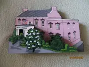 Shelia's Wood House "Old Pink House" Collector's Society SIGNED BY SHELIA NEW