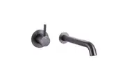 VITO BERTONI WISH2 Wall Basin Bath Mixer Set - 220mm - Matte Graphite