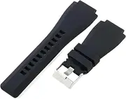 [EMAIGlPLO] Sweatproof Sports Silicone Watchbands Fit For Bell Ross BR01 BR03 24mm
