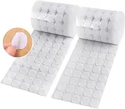 1000Pairs Dots Self Adhesive Fastener Tape 10/15/20mm Disc Adhesive Strong Glue Magic Sticker Round Coins Hook Loop(White 500pairs,10mm)
