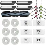 Replacement Packs for ECOVACS DEEBOT X1 Omni T10 Vacum Cleaner, Deebot X1 Omni Accessories, Deebot Omni X1 Bags, Deebot X1 Omni Filter Brushes Brushes Filter Bag Mop Pads