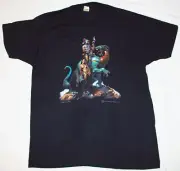 Nomads Warrior Riding Dragon Boris Vallejo Art XL T-Shirt Body Graphics UNWORN