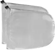 lebogner Waterproof Side View Mirror Covers, Protects from Snow, Ice, Frost and Bird Droppings, Perfect Size That Fits Cars, SUVs, Trucks, and Vans, Winter Car Accessories, Set of Two, Sliver