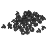 50Pcs Silicone Plugs Rubber Round Hole Plugs for 3.5-4mm Hole Black