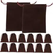 Tofficu 20pcs Plush Jewelry Storage Bags Chic Drawstring present Pouches for Earrings Necklaces Rings Elegant Pouches for Weddings Daily Use
