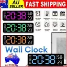 Digital LED Large Display Wall Desk Alarm Clock With Calendar Date Temperature