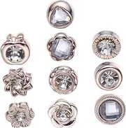 [LIFKOME] 20pcs Exquisite Buttons Pearl Decor Brooch Fashion Brooch for Women Girls Creative Temperament Jewelry Accessories