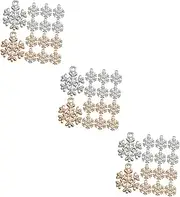 PRETYZOOM 60pcs Snowflake Charms for Jewelry Making and Snowflake Pendant for Bracelets Necklaces and Christmas Craft Projects