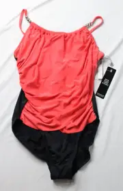 Magicsuit Women's Lisa Underwire One Piece Swimsuit Sunset Orange Size 16 NWT