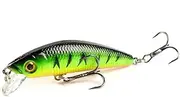 Daseeme Fishing Lures Hard Bass Bait Lifelike Lures Crankbait 3D Fishing Eyes with 6 Hooks