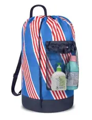 Dalykate Backpack Laundry Bag with Shoulder Straps and Mesh Pocket Durable Ny...