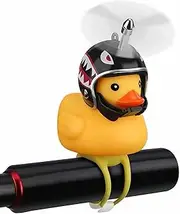 Rubber Duck Yellow Duck Auto Parts Car Dashboard Decoration Bicycle Chirping Horn Motorcycle Horn with Helmet Propeller