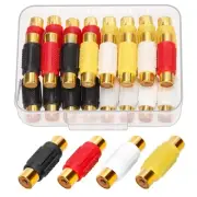 24pcs 31.5 x 8.3mm/1.24 x 0.32in RCA Female to Female Adapter, 4Color RCA Cou...
