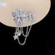 Star Chain Alloy Hair Clip / Hair Pin Hair Clip - Silver - One Size