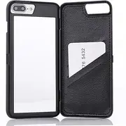 Wetben Case for iPhone 7 Plus,Hidden Back Mirror Wallet Case with Stand Feature and Card Holder for Apple iPhone 7Plus,5.5" (Black)