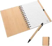 HAWILLOSCH 1 Set Leather Notebook Compact Memo Pad Notepad Practical Notebook Drawing Notebook Pocket Notebook Office Notebook Journal Notebooks Meeting Notebook for Work Paper Beige