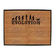 Animal Evolution Dog Walker - Funny Novelty Doormat Man Cave Floor mat