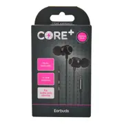 Core 3.5mm Jack Earphones/Earbuds In-Ear Wired w/ Built-In Mic 1.2m Black