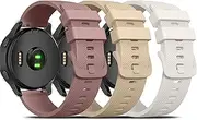 3 Pack Sport Bands for Garmin Forerunner 245 Band, Garmin Vivoactive 5 Band, Garmin Venu SQ Band,20mm Soft Silicone Replacement Watch Strap for Garmin Forerunner 55/645/245 Music Smartwatch