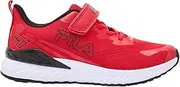 [Fila] Kid's Marche 2 Strap Running Shoe, Red/Black, 5 US Big Kid