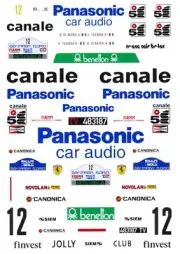 #12 Panasonic Ferrari 308GTB 1982 1/64th HO Scale Slot Car Decals
