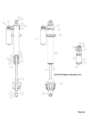 Polaris PISTON,2IN 3 PORT HI FLOW, Genuine OEM Part 1800759, Qty 1
