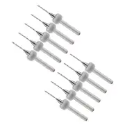 1/8" Shank 0.8mm Tungsten Carbide CNC Precision Micro PCB Drill Bits 10-Pieces