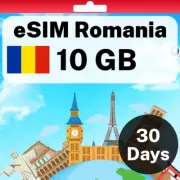 eSIM Romania - 10 GB - 30 Days - Travel eSIM | QR code activation