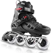 Inline Skates for Women Men, 4 Sizes Adjustable Roller Skates with Full Light Up Wheels, Durable Outer Shell, Roller Skates for Kids, Adults, Girls and Boys