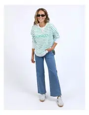[Foxwood] Simplified Crew Stripe Top in Multi