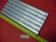 6 Pieces 1" Aluminum 6061 Round Rod 12" Long +.07"/-0 Solid T6511 Extruded La...
