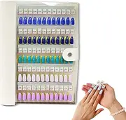 Magnetic Nail Swatches Book, 120/180/240 Nail Color Display Book, With Transparent Nails, Art Salon Design Display Booklet for Manicurist (240 color,White)