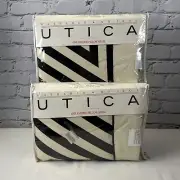 1986 UTICA J P Stevens Pair of PADDED PILLOW SHAMS Bob Burger IMPACT Collection
