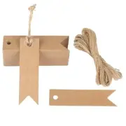 100PCS Mini Kraft Paper Gift Tags with String, 2.8 x Small Brown Blank Tags