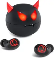Wireless Earbuds Bluetooth Earphones with Mic Touch Control Devil Design