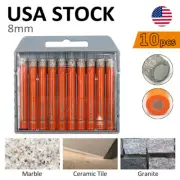 Diamond Drill Core Bit Stone Hole Saw for Granite Marble Cutter 10pcs 5/16'' 8mm
