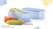 Tupperware So Fresh Rectangular 3.1L Set of 2 Ice Blue Storage Containers New