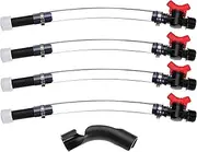 Racing Fuel Filler Jug Hose with Ball Valve Shut Hose Kit for VP Racing Fuel for Jegs Jugs for LC2 Jugs for Scribner Fuel Jugs Fuel Container Fuel Tank with Hose Bender (4)