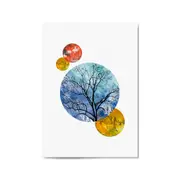 Scandi Circle Landscape Kitchen Minimal Wall Art #5