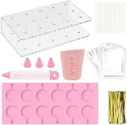 RdjEokf Cake Pop Molds Kit, Lollipop Cake Pop Maker Set, with Cake Pop Stand, Easter Bpa Free Baking Mold, for Candy Chocolate Lollipop Dessert Cupcake Cooker